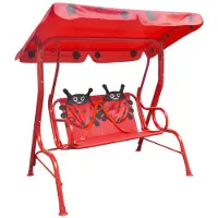 vidaXL Silla colgante para niños, estilo Hollywood, color rojo