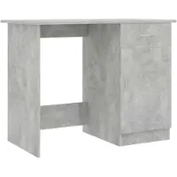 vidaXL Escritorio gris hormigón de , 100 x 50 x 76 cm, fabricado en material de madera