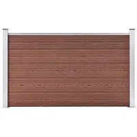 vidaXL Valla para jardín de madera compuesta (WPC), 180 x 105 cm, color marrón