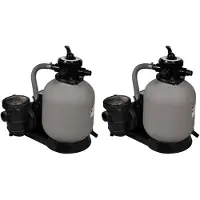 vidaXL : Bomba de filtración de arena, 2 unidades, 600 W, 17.000 L/h
