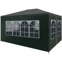 vidaXL Tienda de campaña para fiestas, 3x4 metros, color verde