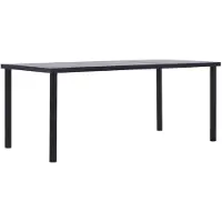 vidaXL : Mesa de comedor, color y gris cemento, 200 x 100 x 75 cm, MDF