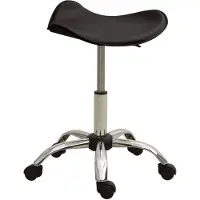 vidaXL Silla de oficina marrón de , tapizada en cuero sintético