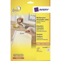Avery Zweckform L4732-25 Etiquetas multifuncionales A4 35,6 x 16,9 mm — 80 por hoja | Pack 25 hojas