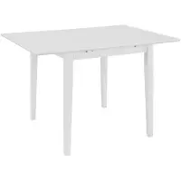 vidaXL Mesa extensible blanca (80-120)x80x74 cm, fabricada en MDF