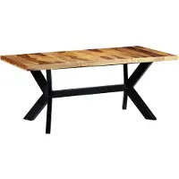 vidaXL Mesa de comedor, 180x90x75 cm, madera maciza de acacia