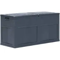 vidaXL Caja de almacenamiento para jardín, 320 litros, color