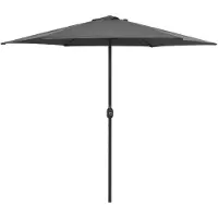vidaXL Sombrilla con mástil de aluminio, 270x246 cm, color antracita