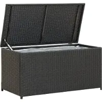 vidaXL Caja para jardín de ratán sintético, 100x50x50 cm, color