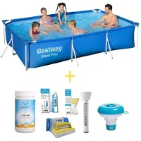 Bestway Steel Pro, rectangular, 300x201x66 cm, de 7 piezas, modelo S22298