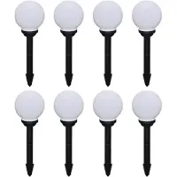 vidaXL Juego de 8 luces LED de 15 cm con estaca para jardín