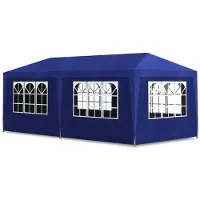 vidaXL Tienda de campaña para fiestas, 3x6 metros, azul