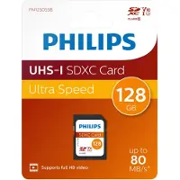 Philips Tarjeta De Memoria Sdxc Clase 10 Uhs-i U1 128gb