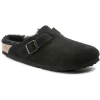 Birkenstock Zapatillas de casa 'Boston' negro