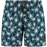 Shiwi Men Swim Short Vacation Palmtrees Micro Peach Blue Pond Talla: S | Bañadores Outlet | Hombre | Azul