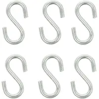 Proplus S háček, diámetro 6 mm, 5,8 x 2,7 cm, 6 unidades en blíster