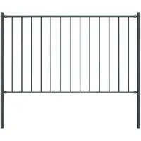 vidaXL , panel de valla Woerden con postes de acero, 1,7 x 0,75 m, color antracita