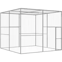 Shumee Jaula para gatos, de 3 x 3 x 2,5 metros, fabricada en acero galvanizado