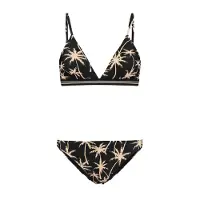 Shiwi Ladies Romy Bikini Set Vacation Palm Black Talla: 34 | Bikinis Outlet | Mujer | Negro