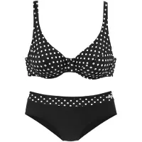 LASCANA Bikini negro / blanco