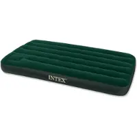 Intex Colchón inflable "Downy" de color verde, con bomba de aire integrada. Dimensiones del colchón: Twin, 99x191x22 cm