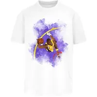 MT Camiseta marrón / amarillo / lila oscuro / blanco
