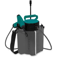 Vonroc Pulverizador a presión 5L - 4V | Incluye 2 lanzas de pulverización y cable de carga USB