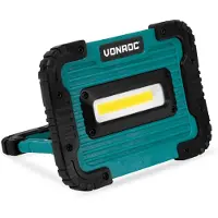 Vonroc Luz de trabajo recargable 4V - 10W - 1000 Lumen | Incl. cable de carga USB