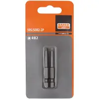 Bahco Punta Estándar 1/4´´ Para Tornillos Robertson 50 Mm 2 Unidades
