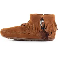 Minnetonka Botines 'Concho' marrón castaño / negro / plata