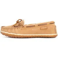 Minnetonka Mocasines 'Tilia' crema / marrón claro