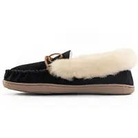 Minnetonka Mocasines 'Alpinsheepskin' crema / marrón claro / negro