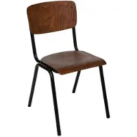 Atmosphera | Silla - Silla de comedor - 44 x 47 x 81 cm - Marrón y negro - Silla de cocina - Patas de metal