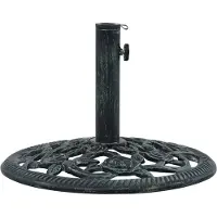 vidaXL Soporte para sombrilla blanco, 9 kg, 40 cm, de hierro fundido ()