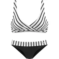 LASCANA Bikini negro / blanco