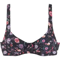 LASCANA Top de bikini mezcla de colores / negro