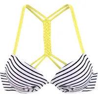 Venice beach Top de bikini amarillo / negro / blanco