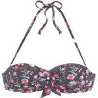 LASCANA Top de bikini mezcla de colores / negro