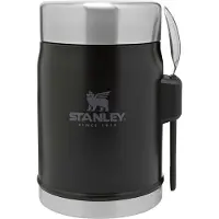Stanley The Legendary Food Jar + Spork 2.0 14oz, Black 10-11353-0105 recipiente para alimentos con tapa de rosca, 400 ml