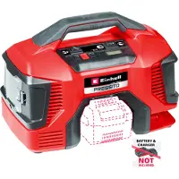 Einhell Compresor eléctrico PRESSITO 18/21 de la serie Power X-Change, 18 voltios (color: rojo/negro, sin batería ni cargador)