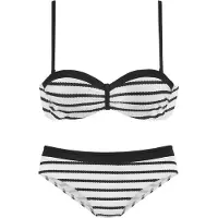 LASCANA Bikini negro / blanco