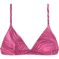 LASCANA Top de bikini deportivo rosa / burdeos / blanco