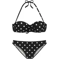 LASCANA Bikini negro / blanco