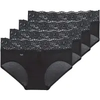Sloggi Culote y bragas ROMANCE X 4 mujer - Negro - FR 38