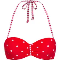 s.Oliver Top de bikini 'Audrey' rojo fuego / blanco