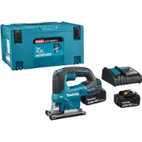 Makita Sierra de calar pendular sin cable DJV 184 RTJ 18 V sin escobillas + 2x batería recargable 5,0 Ah + cargador + Makpac
