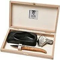 Claude Dozorme Laguiole set para ostras de madera de olivo