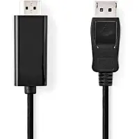 Nedis Cable Displayport Ccgb37100bk20 Dp M-hdmi Conector 4k Niquelado 2 M 30hz