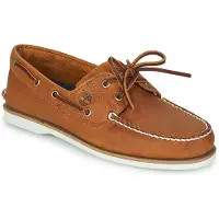 Timberland para hombre. TB0A43V98771 Náuticos de piel marrón (40 W), Plano, Cordones, Casual, outlet 2026.
