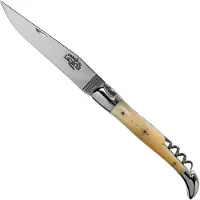 Laguiole Forge con sacacorchos 22121INB, punta de cuerno